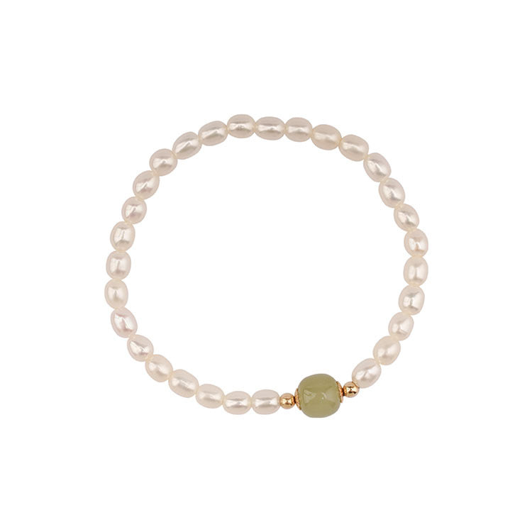 Freshwater Pearl Hotan Jade Bracelet