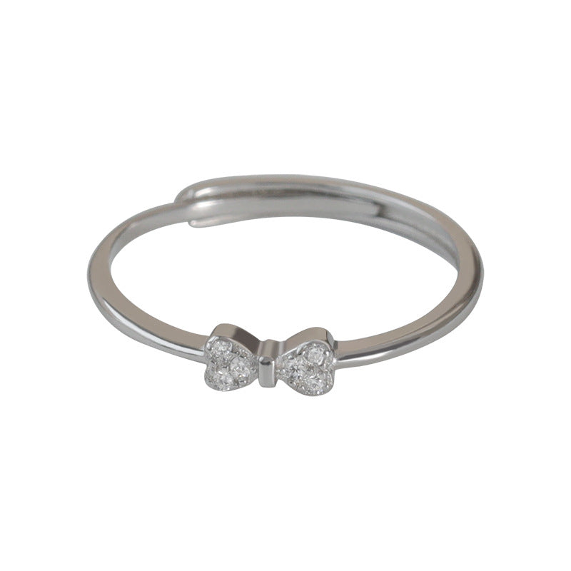 925 sterling silver open ring - silvery
