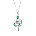 S925 sterling silver snake necklace