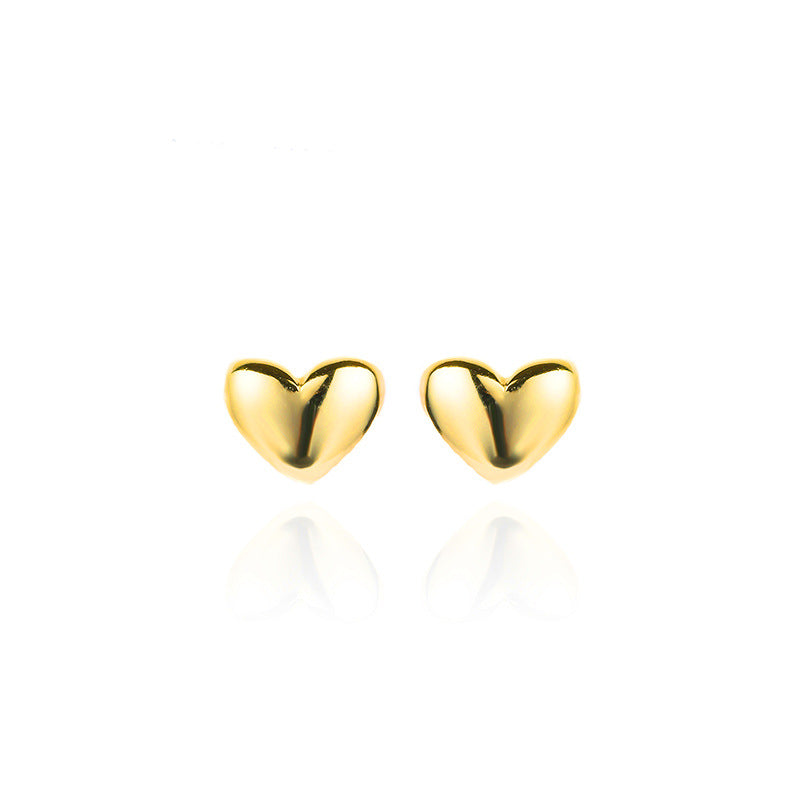 925 silver heart-shaped earrings