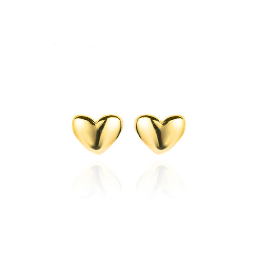 925 silver heart-shaped earrings