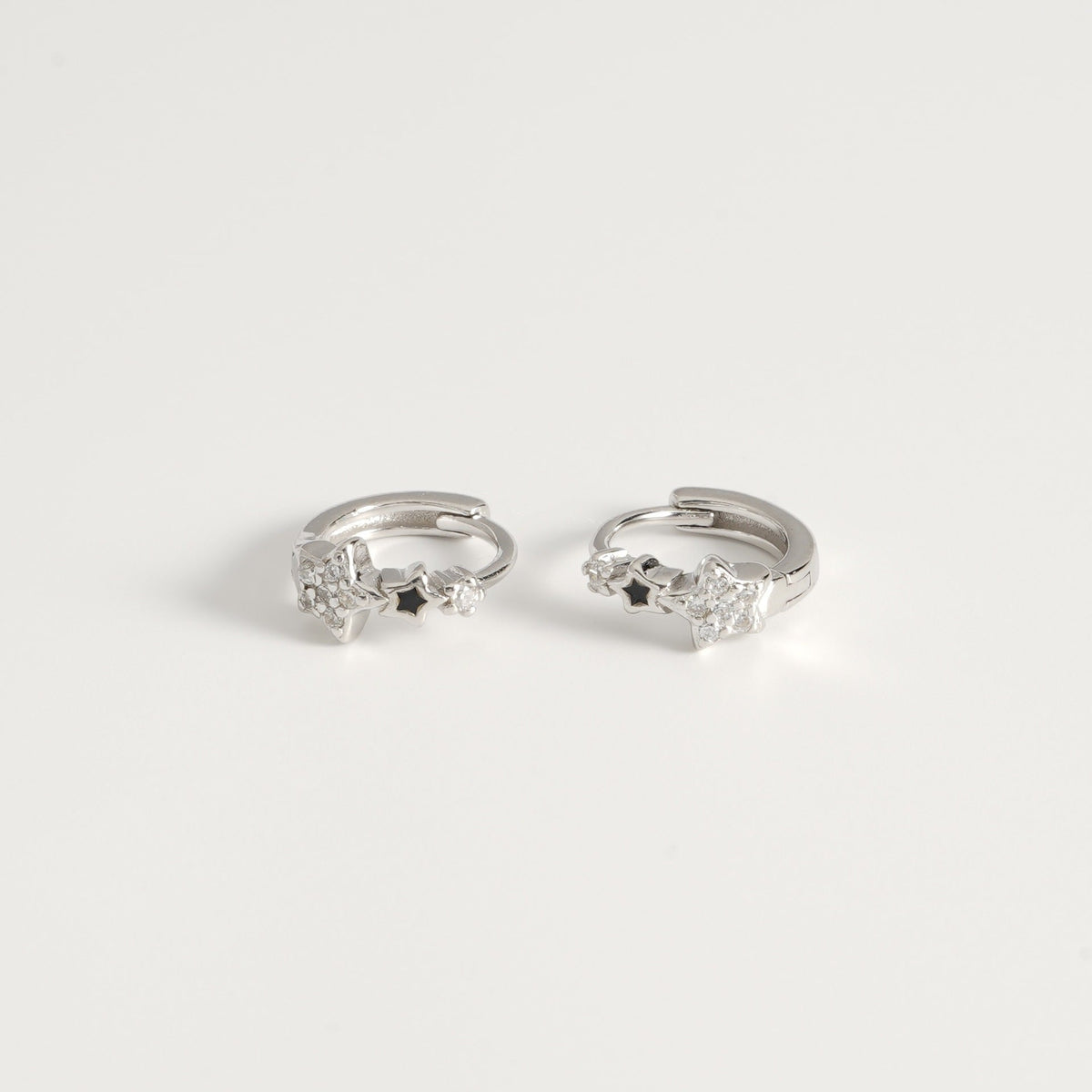 S925 sterling silver star earrings