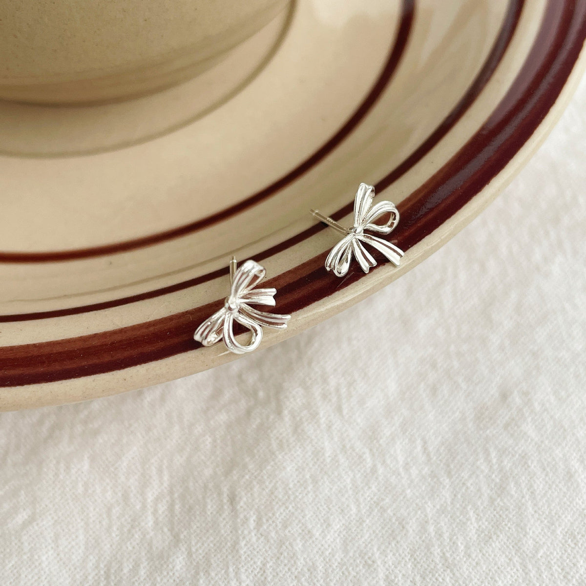 925 sterling silver earrings - silvery