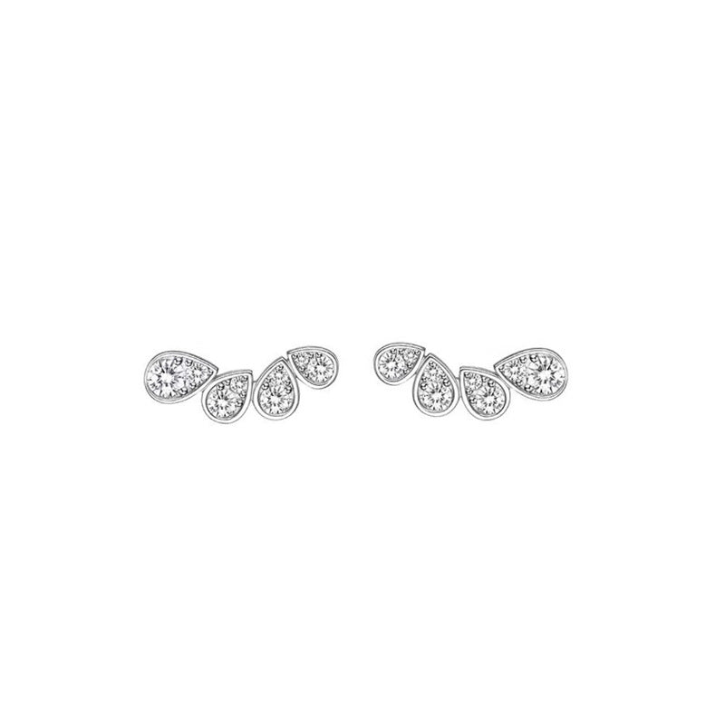 925 sterling silver droplet shaped earrings