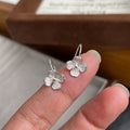 S925 sterling silver flower earrings