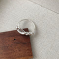 925 sterling silver irregular opening ring