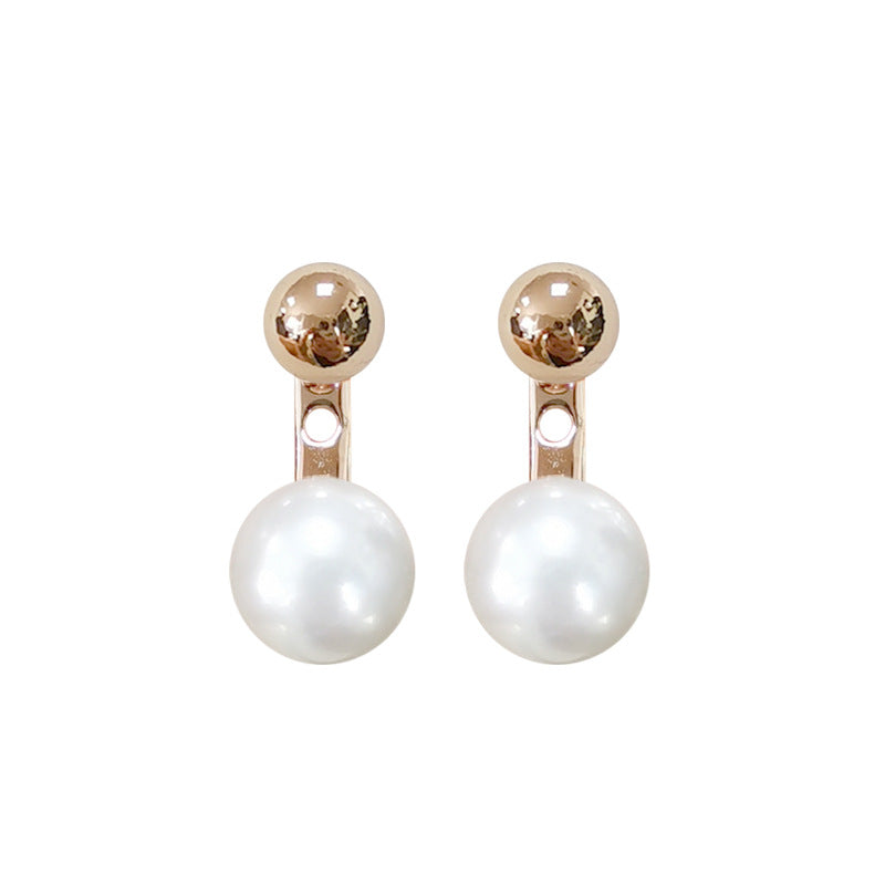 S925 pure silver imitation pearl earrings