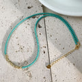 925 sterling silver turquoise necklace - golden