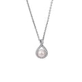 S925 sterling silver sparkling pearl pendant necklace