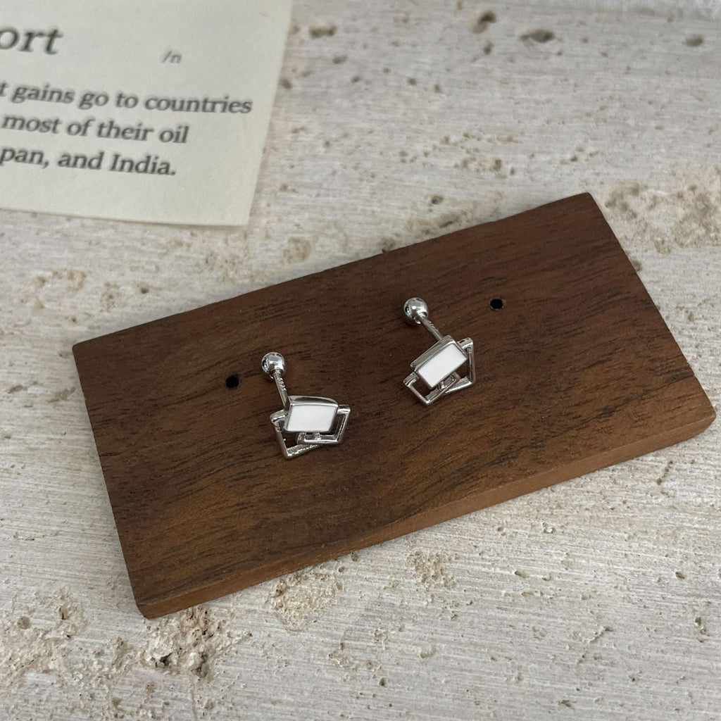 S925 pure silver geometric earrings