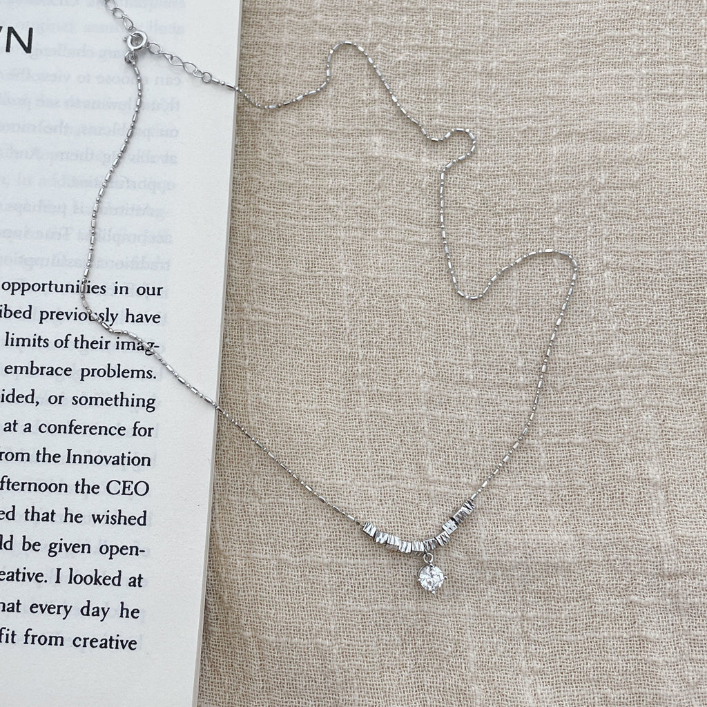 925 sterling silver necklace - silvery