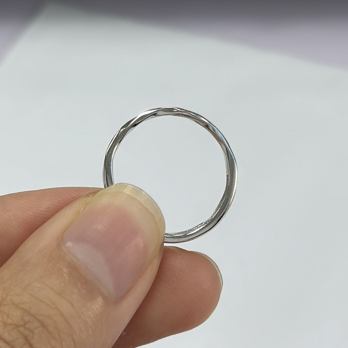 925 sterling silver open ring - silvery
