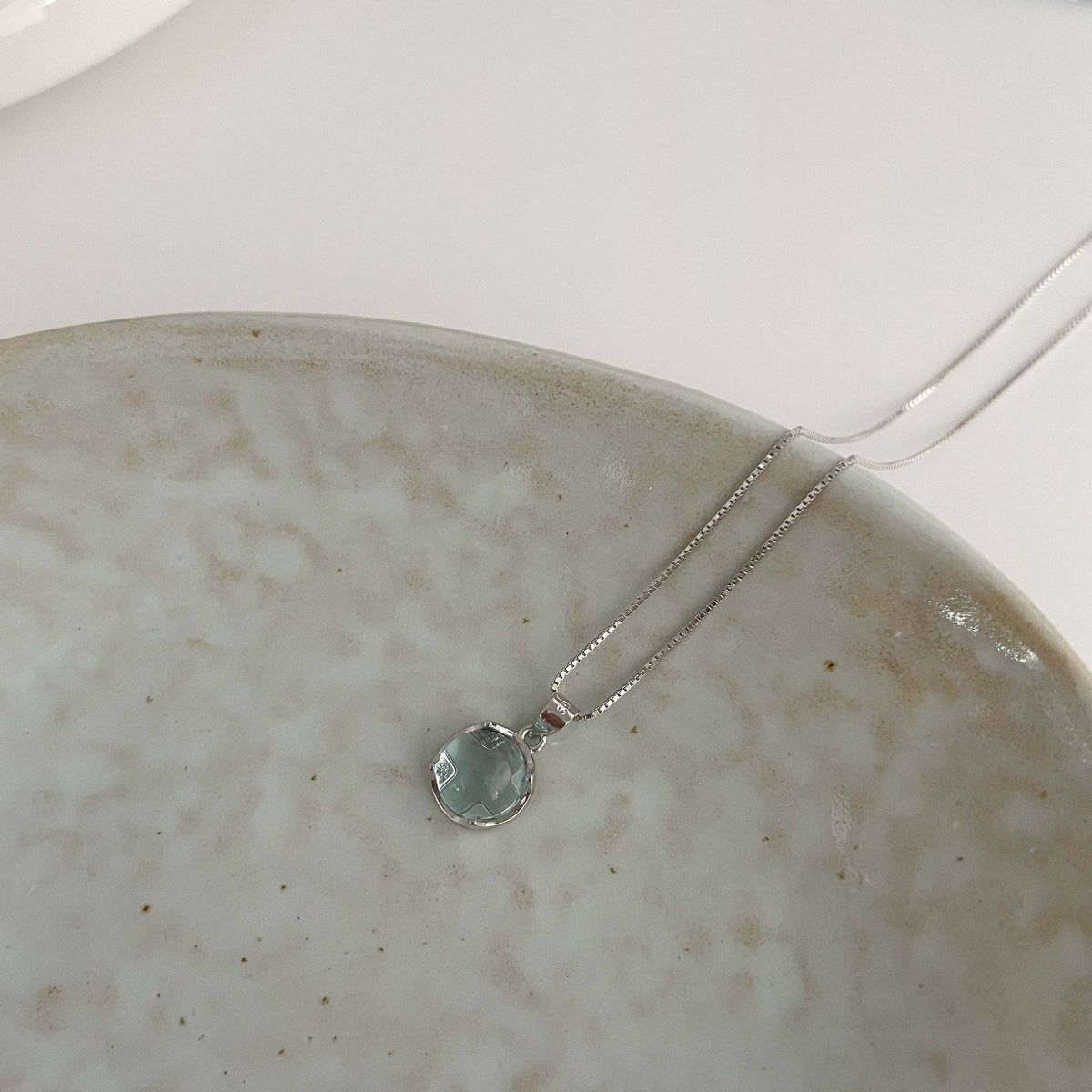 S925 sterling silver necklace - silvery