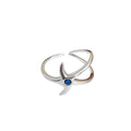 925 sterling silver starfish shaped ring - silvery