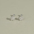 925 sterling silver flower earrings