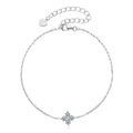 S925 Sterling Silver Four-Leaf Clover Moissanite Bracelet