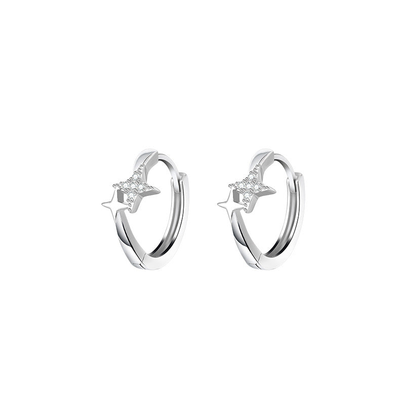 925 sterling silver ear buckle - silvery