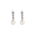 Bead earrings - silver