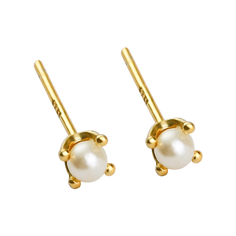 925 sterling silver pearl earrings
