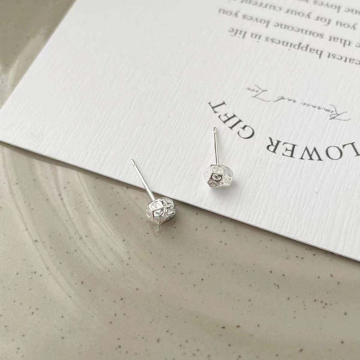 925 sterling silver irregular earrings
