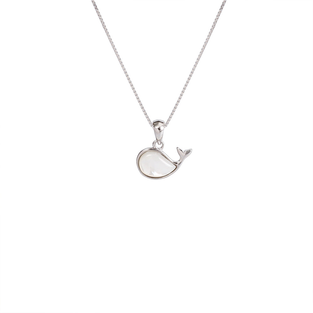 925 sterling silver whale pendant necklace