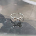 925 sterling silver bowknot opening ring