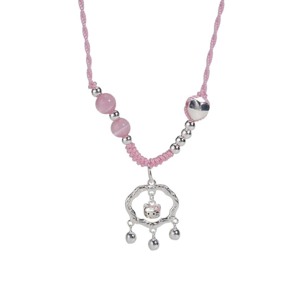 925 sterling silver pendant woven rope necklace