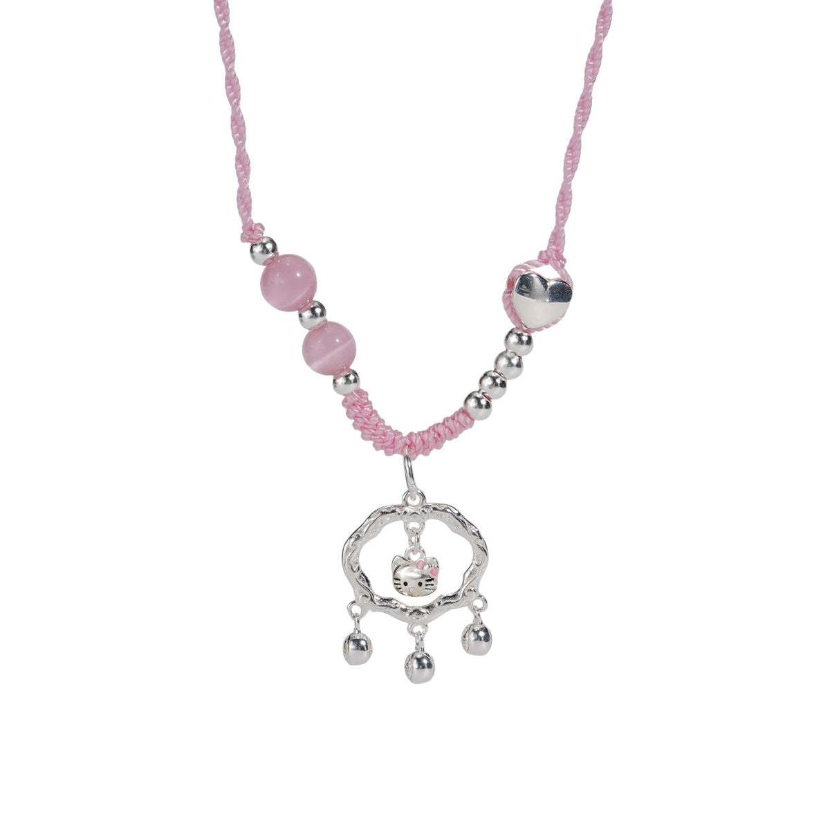 925 sterling silver pendant woven rope necklace