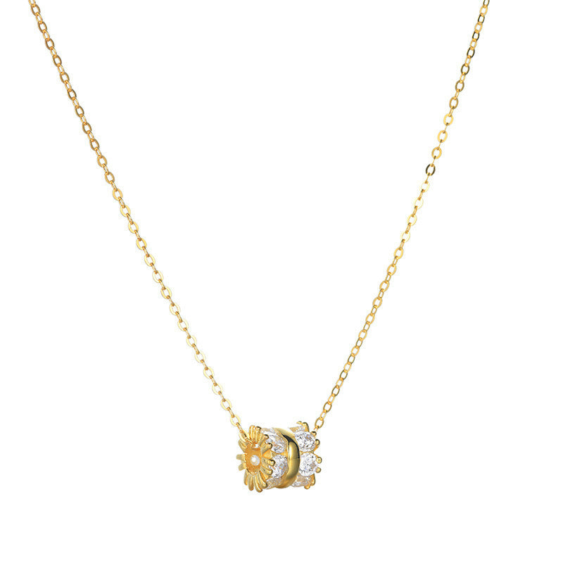 925 sterling silver pendant necklace - golden