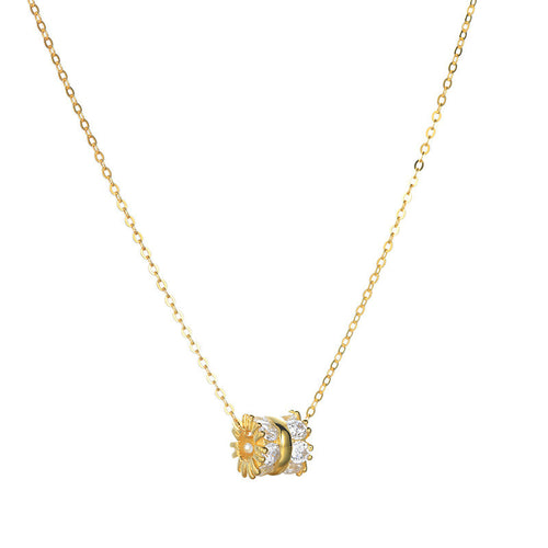 925 sterling silver pendant necklace - golden