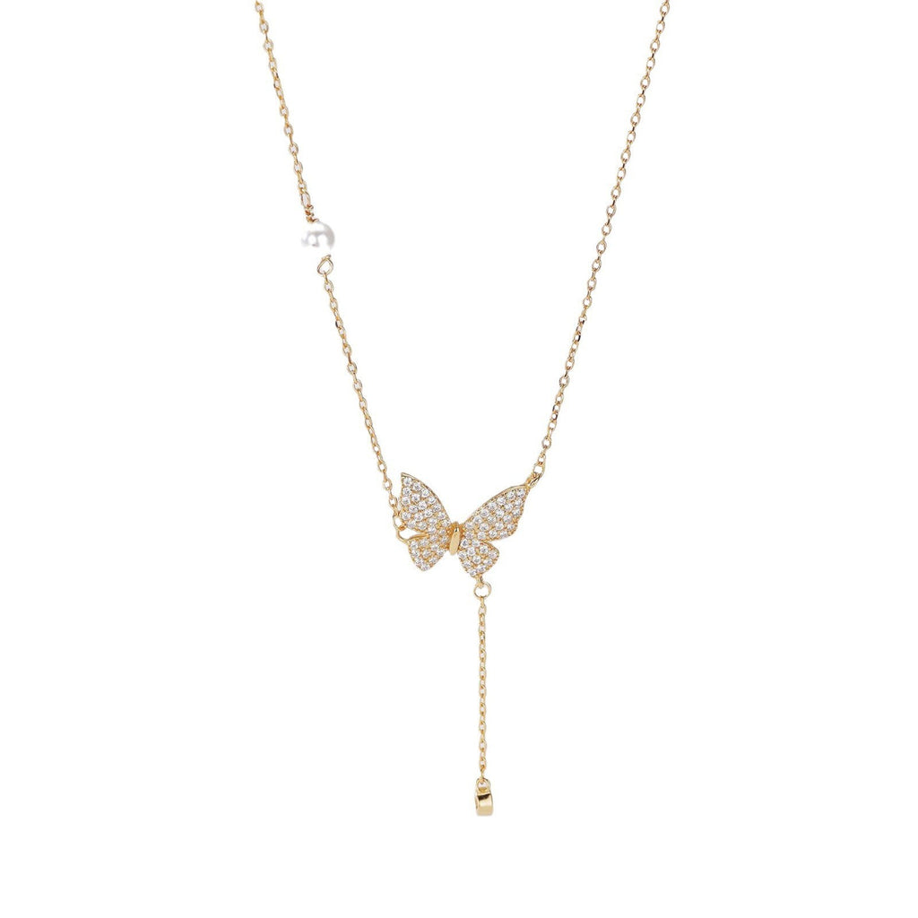 Butterfly Pearl Necklace – image 5