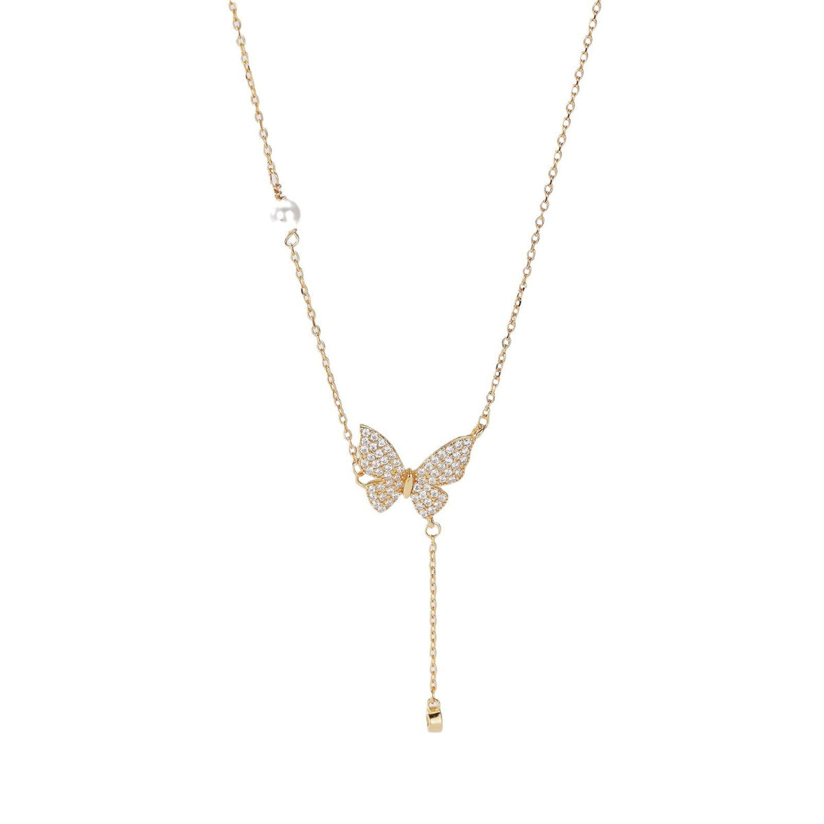 Butterfly Pearl Necklace – image 5