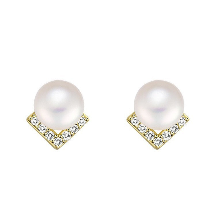 925 sterling silver freshwater pearl earrings