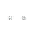 S925 sterling silver letter H earrings