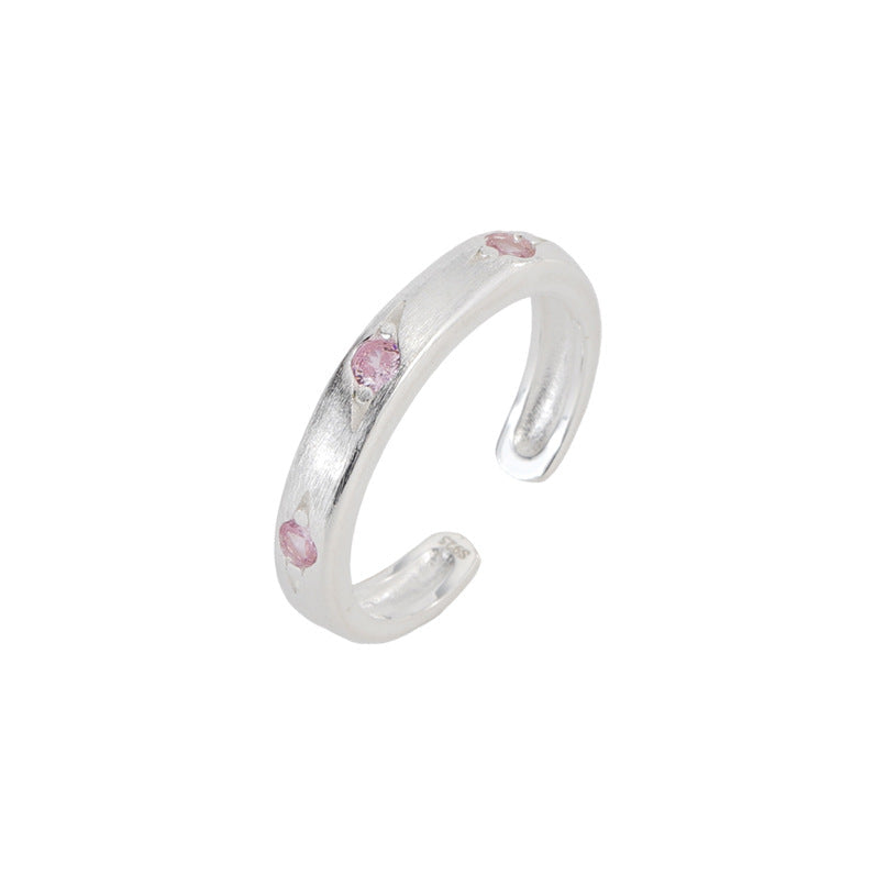 S925 Silver Sparkling Zirconia Ring - Silvery