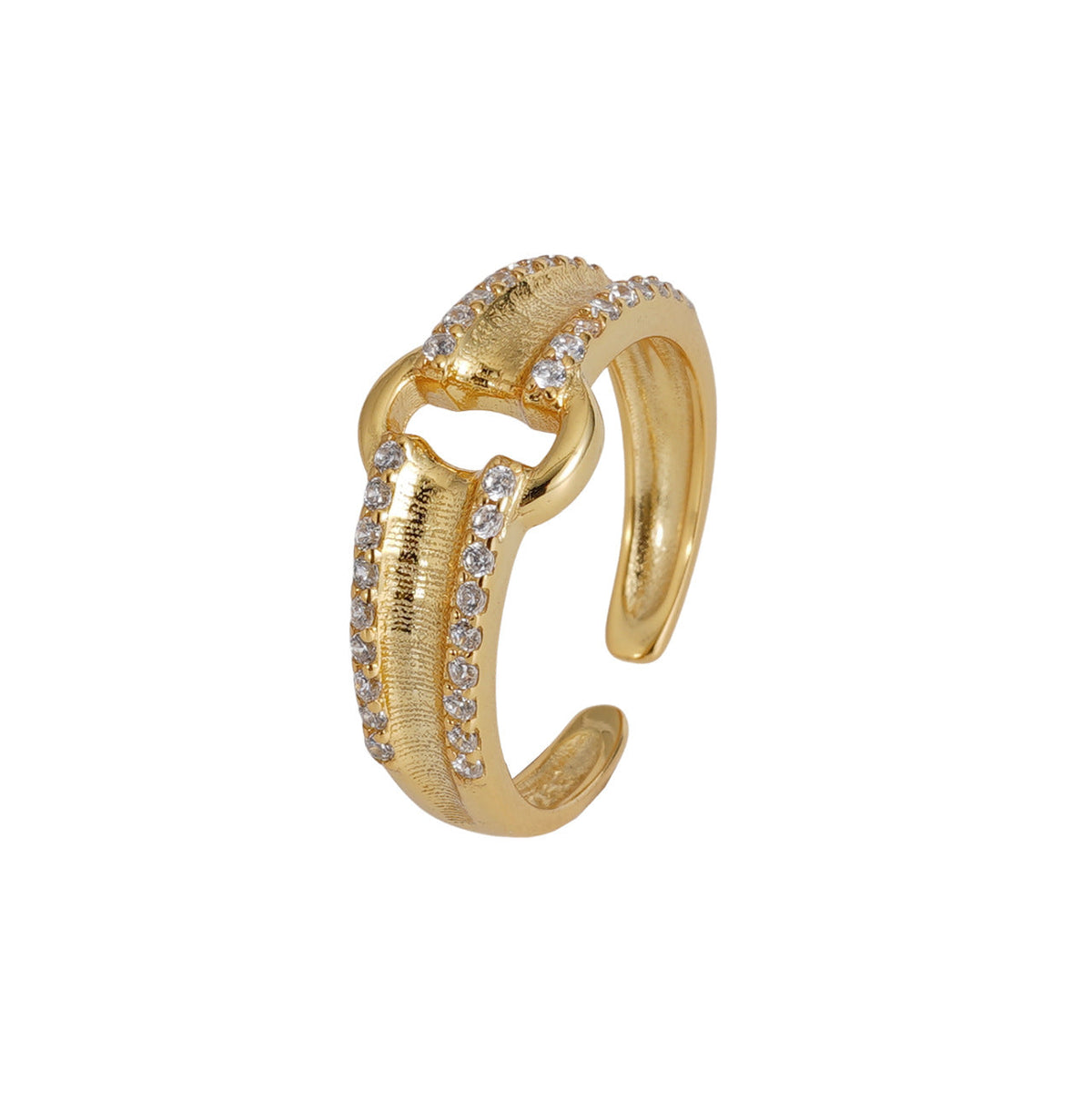S925 sterling silver ring, retro heavy-duty O-shaped locking ring