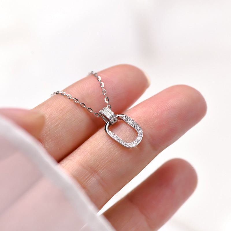 925 sterling silver square pendant necklace