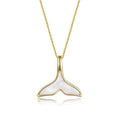 S925 sterling silver fish tail pendant necklace