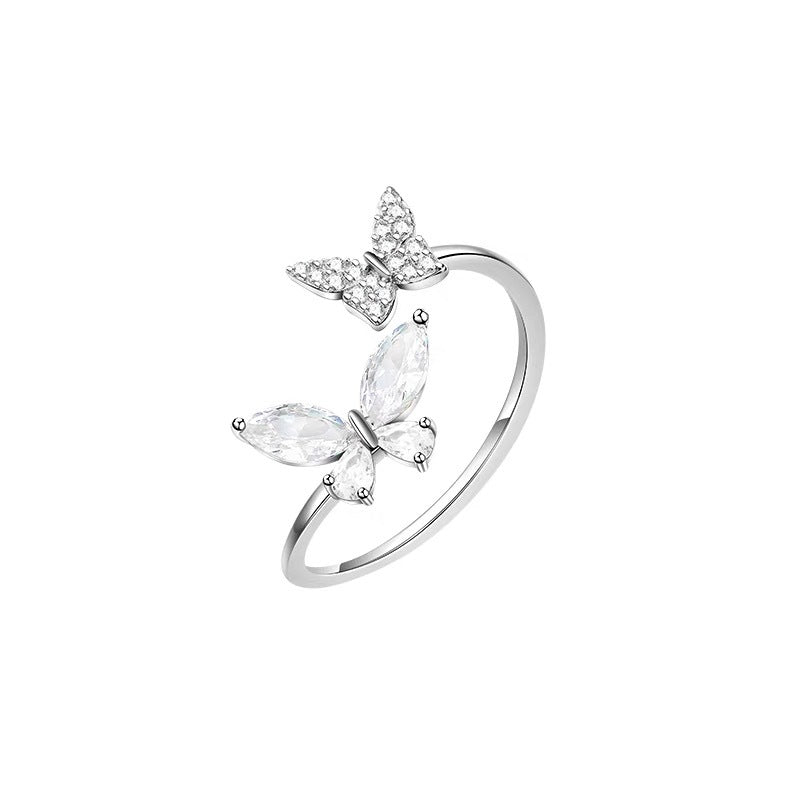 925 sterling silver butterfly ring
