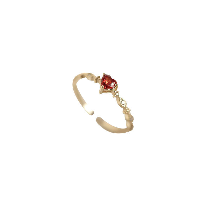 925 silver inlaid zircon ring
