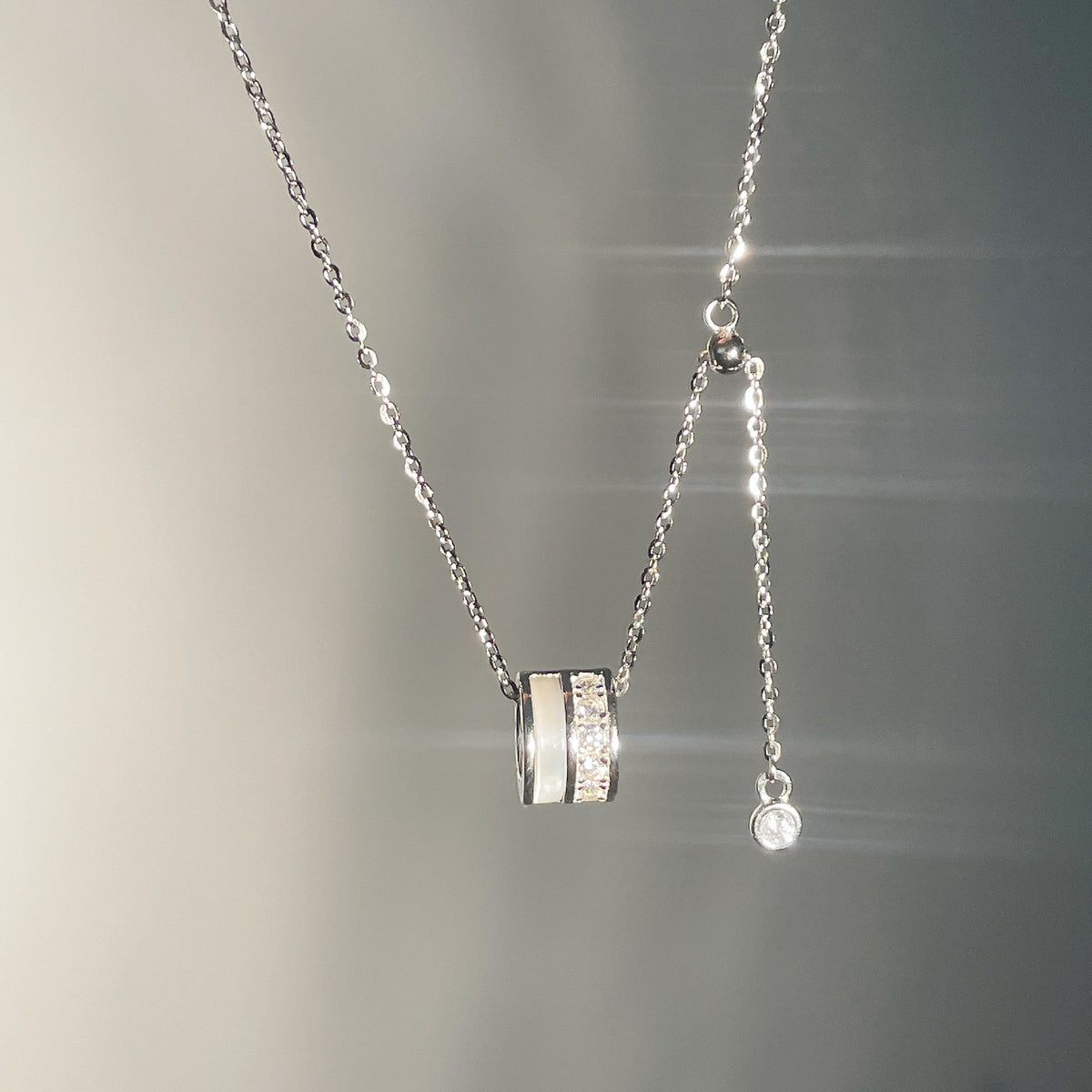 925 sterling silver tassel necklace - silvery