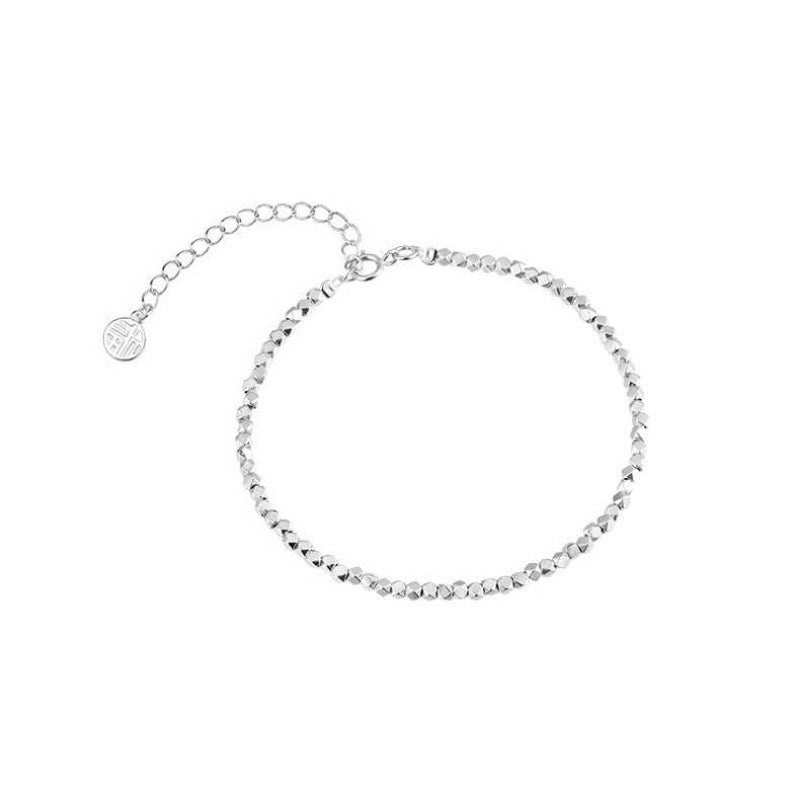 925 sterling silver broken silver bracelet - silvery