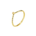 S925 sterling silver ring - golden