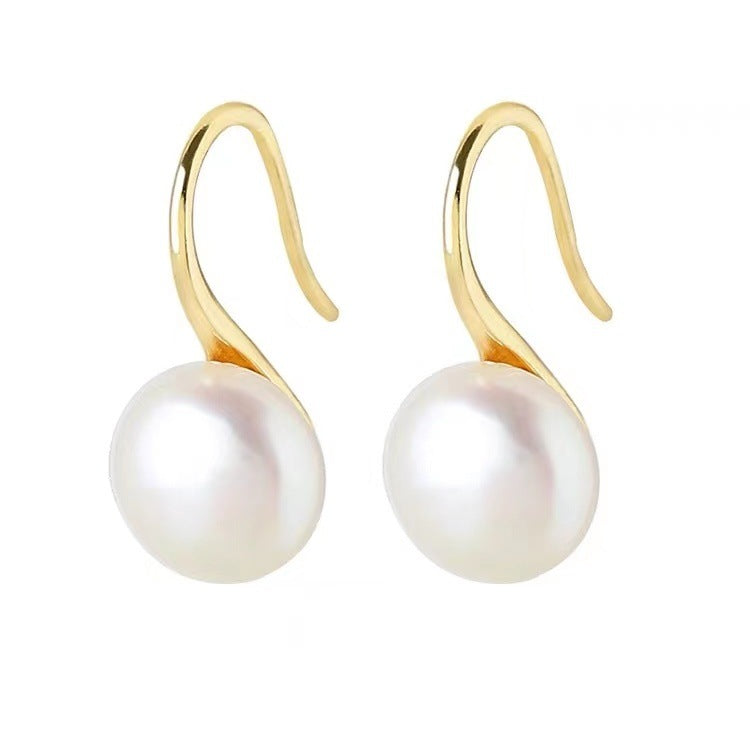 925 sterling silver vintage freshwater pearl earrings