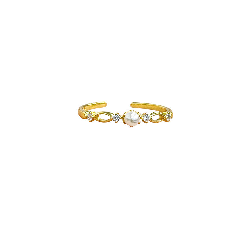 925 sterling silver pearl ring