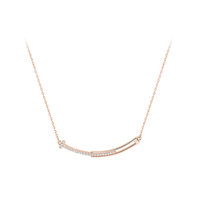 S925 sterling silver smile necklace