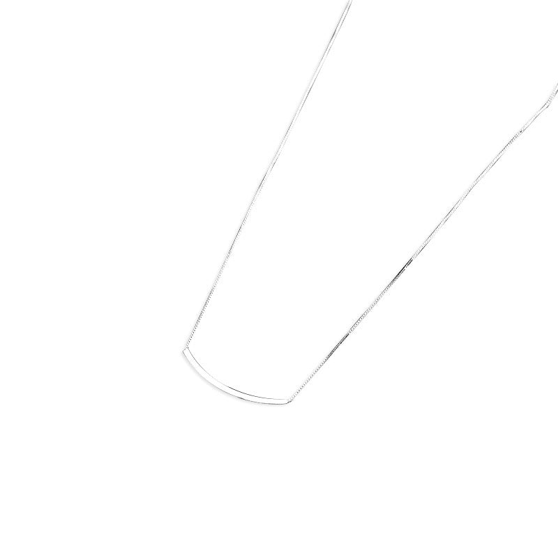 925 sterling silver smile necklace - silvery
