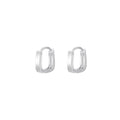 S925 sterling silver square earrings