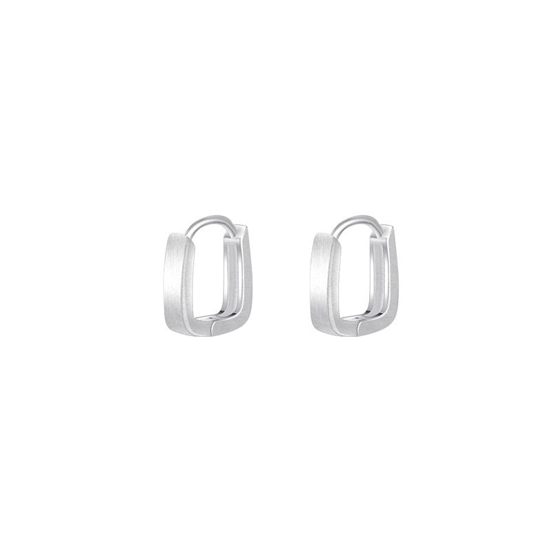 S925 sterling silver square earrings