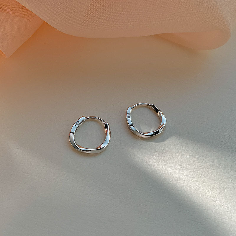 925 sterling silver circle earrings